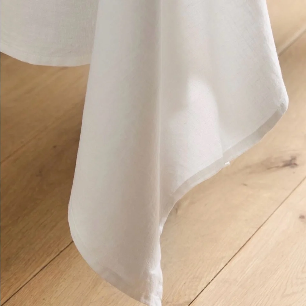 West Elm Soft White Linen Tablecloth